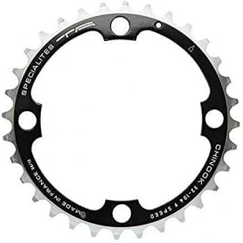Chinook 9-Speed Black 38T Chainring with 104mm BCD