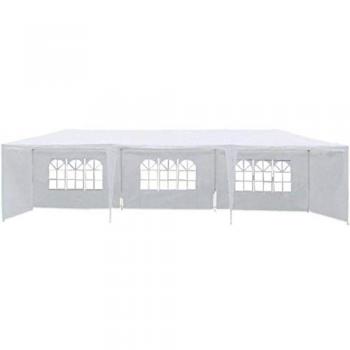 Carpa de Recepción Carolina 3x9 m Impermeable en Polietileno con 5 Paredes Laterales