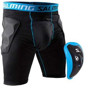 Salming - ProTech Goalie Shorts, color negro, talla S