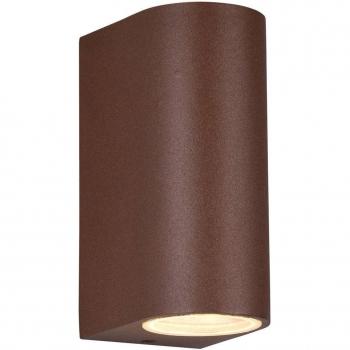 Aplique exterior redondo Roya up-&downlight de Trio Lighting, color óxido, moderno, con 2 luces, clasificación IP44