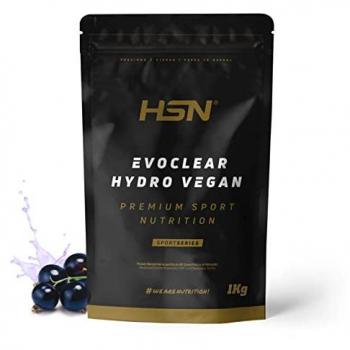 Proteína Hidrolizada Vegana Evoclear de Guisante Sabor Grosella Negra 1 Kg - Textura Refrescante, No-GMO, Sin Gluten