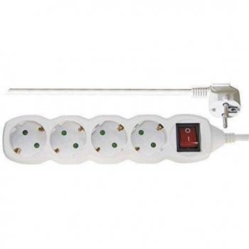 Cable Alargadera Regleta Alargador Ladron 2M con 4X Enchufe Interruptor P1422
