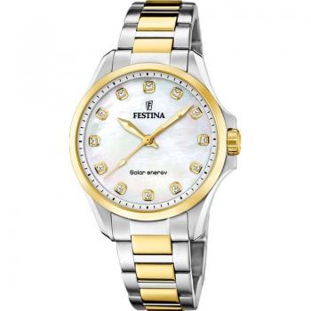 Festina Solar Energy F20655/1 Mujer Acero Inoxidable 316L Bicolor
