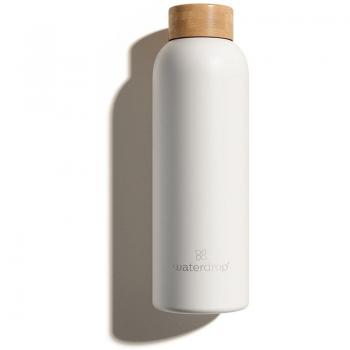 Waterdrop Thermo Steel Stainless Steel Water Bottle White Matt 600 ml
