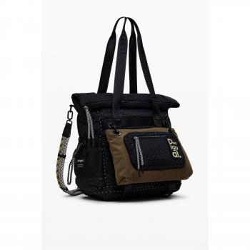 Desigual BACK MODULARIS TERMO VOYAGER Women's Backpack in Black, Black Printed Rucksack with Zip, Female, Size: ONE SIZE