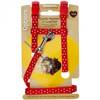 Opciones Pequeño Animal Arnés y plomo Set pequeña, diseño de lunares
