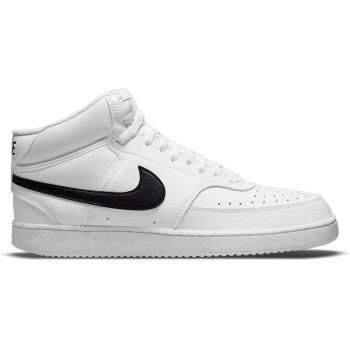 Nike Court Vision Mid Next Nature Sneakers for Men, Color: White/Black, Size: 8.5 US