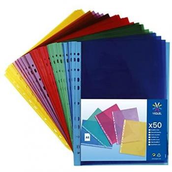 Fundas A4 Multitaladro con Borde Reforzado (50 u.)