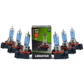 6 x Bombilla H11 bombilla de 24 V 70 W lámpara halógena Bombilla Original Lima Star Quality Super Blanco para camiones Vehículos Busse Front Tractor Tractores