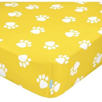 Sábana Bajera Multicolor 100% Algodón MR FOX Amarillo 60 x 120 x 14 cm