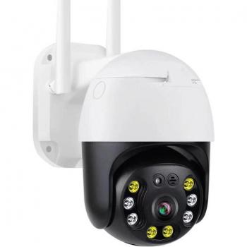 Cámara IP HD 5MP para exteriores con WiFi, ZOOM 4X, detección humana IA y acceso remoto a través de la app ICSee