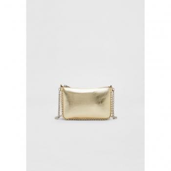 Stradivarius Gold Mini Beaded Bag OS