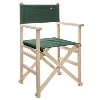 Sillón Director Plegable Estructura sin Barniz con Lona Color Verde Oscuro Fabricada en Madera de Haya de Primera Calidad Scalpers