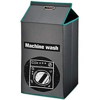 Kit Closet 5120051211 - cesto de lavandería machine wash, gris/azul, 80 x 32 x 32