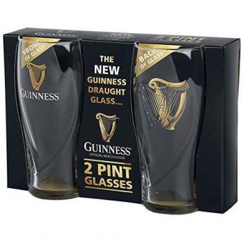 Guinness Guinness Logo Unisex Vaso de cerveza transparente, vidrio, 0,5 l