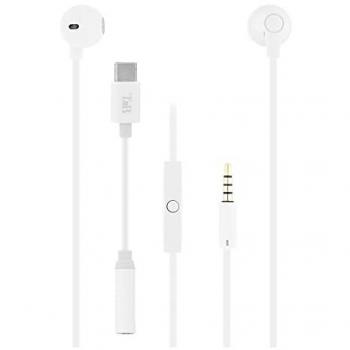 Auriculares Semiintraurales T'nb Sweet con Adaptador Tipo C - Blanco