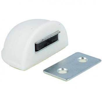 Amig 610045989 Tope de Puerta de Suelo Magnetstopper Snapper magnético De Plástico Marrón-Blanco, Multicolor