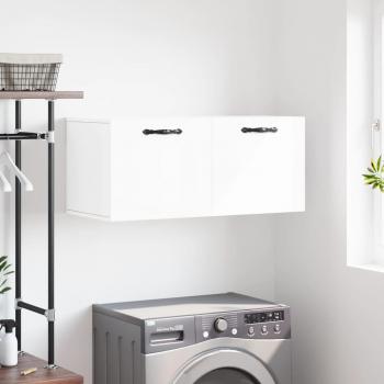 Mueble de pared blanco pulido 80x36,5x35 cm madera multicapa Vidaxl