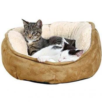 Trixie Othello Dog Bed, 60 cm Diameter, Brown/Beige