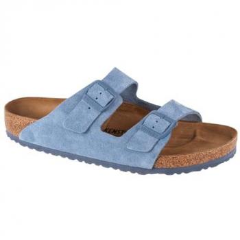 Birkenstock Arizona Suede Leather Sandals - Elemental Blue - Men's Size 46