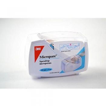 Esparadrapo Micropore Hipoalergénico 5m x 25mm Color Piel - Papel Microporoso con Dispensador