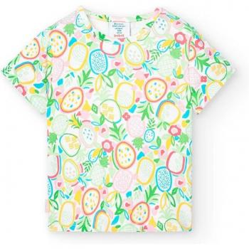 Camiseta de niña de manga corta con estampado frutal - BCI