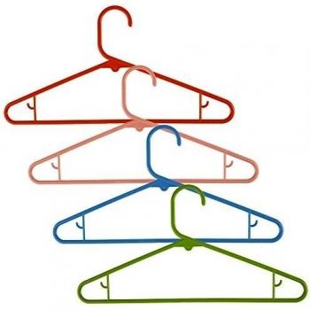 Set-5 perchas de plastico 42x23 cm 4 colores