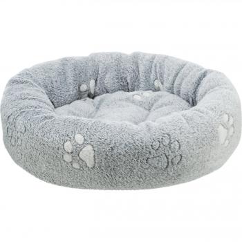 Cama para mascotas TRIXIE Nando gris claro, acolchada, con borde elevado, lavable a máquina, tamaño mediano