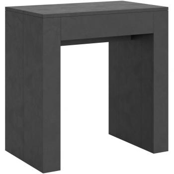 Consola extensible 78x47/299 cm efecto madera antracita espatulado Itamoby