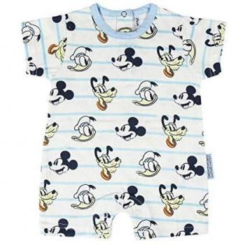 Cerdá Pelele Niño de Disney-Mickey Mouse, Donald y Pluto Juego de Pijama, Blanco, 6 Meses para Bebés