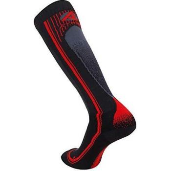 Calcetines de Esquí y Snowboard Rywan Cortina R1994 para Mujer (Negro/Rojo)