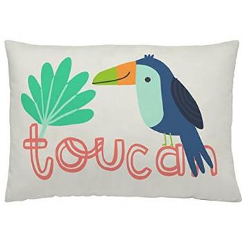 Funda Cojín Vacío Estampada Naturals - 100% Algodón Extra Suave - 50x30 cm - Fabricado en España - Modelos Infantiles Animales