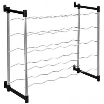 Metaltex Barolo Botellero Unidades, Metal, Plata/Negro, 30 uds