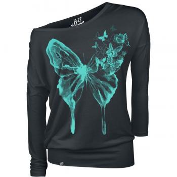 Full Volume by EMP Fast and Loose Mujer Camiseta Manga Larga Negro 3XL 95% Viscosa, 5% elastán Ancho