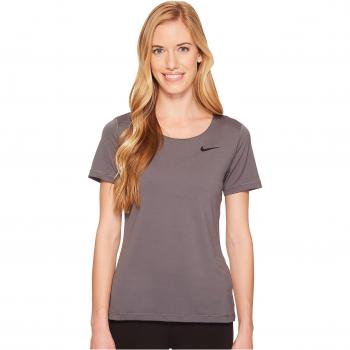 Nike W NP TOP SS ALL Over Mesh T-Shirt, Mujer, Dark Grey/Black, XS