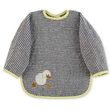 Sterntaler Babero con mangas pato Edda, Tamaño: 50 x 73 cm, Gris