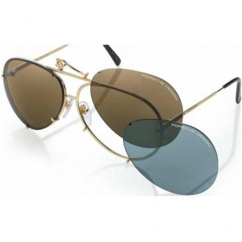 Porsche Design P8478 A Men's Sunglasses Gold Size 66