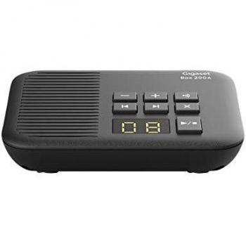 Gigaset Box 200A Estación Base DECT con Contestador Automático, Color Negro, Tecnología DECT, Función de contestador automático, Conexión para múltiples teléfonos Gigaset, Compatible con dispositivos DECT estándar