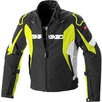 Spidi Sport Warrior H2Out - Chaqueta textil para moto, color negro y neón