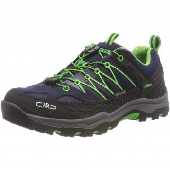 CMP Kids Rigel Low Waterproof Trekking Shoes - Unisex, Bright Blue/Green