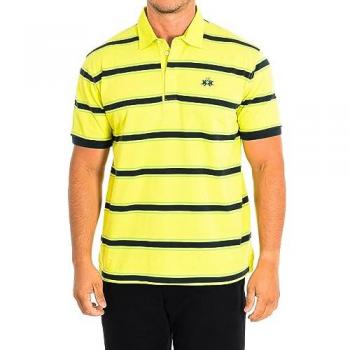 Polo de Hombre La Martina de Manga Corta 100% Algodón, Modelo Holgado, Color Amarillo Sulphur Spring, Talla S