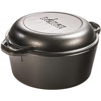 Lodge - Cazuela de hierro fundido con tapa que sirve de sartén