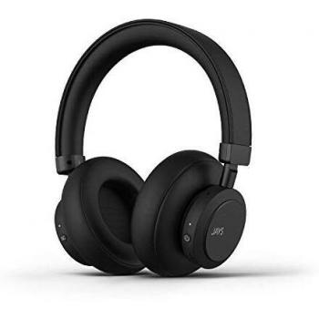 JAYS Auriculares Cancelación de Ruido Activa Bluetooth - q-Seven - Negro - Cascos Inalámbricos con Micrófono