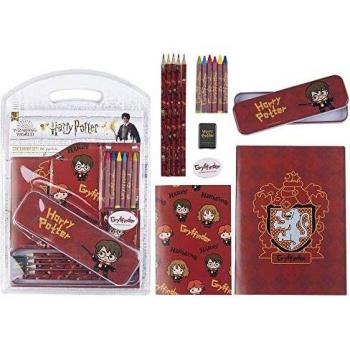 CERDÁ LIFE'S LITTLE MOMENTS Set Escolar Completo con Estuche Metálico y Material Escolar de Harry Potter - Licencia Oficial Warner Bros, 8427934589425