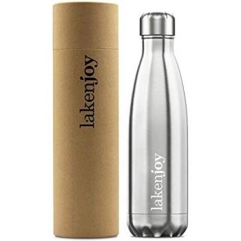 Botella Térmica Lakenjoy de Acero Inoxidable 500 ml Gris