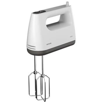 Batidora Amasadora Aiwa AHX-600 450W, 5 Velocidades, Función Turbo, Accesorios de Acero Inoxidable, Color Blanco