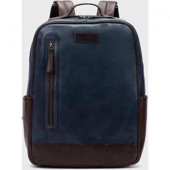 Mochila de hombre Pikolinos Belmonte MHA de piel con cierre de cremallera en color azul