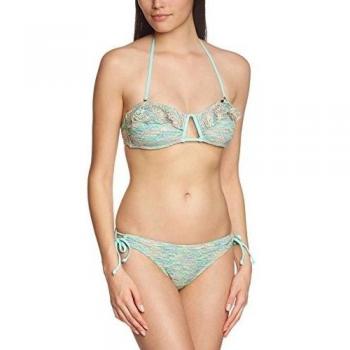 O'Neill Bikini PW Crochet&YD Bandeau - Bikini para mujer, color pink aop, talla 8, coppa B
