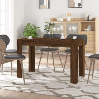 Mesa de Comedor Rectangular Granada en Madera de Ingeniería Marrón Roble, Dimensiones 76x120x60 cm