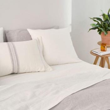 Sábana encimera de lino Bassols - Linen Blanco